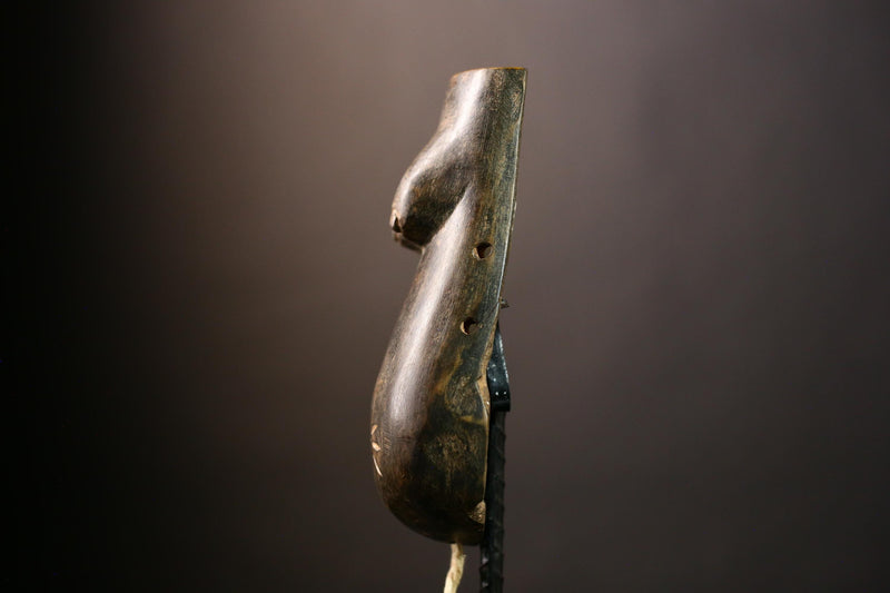 Unique Hand Carved Makonde Mask African Wooden Wall Art Decor for Home or Office-9451