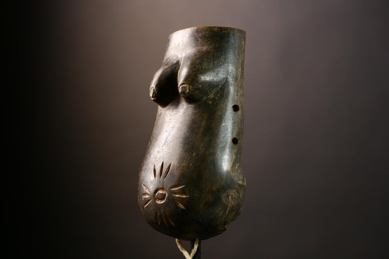 Unique Hand Carved Makonde Mask African Wooden Wall Art Decor for Home or Office-9451