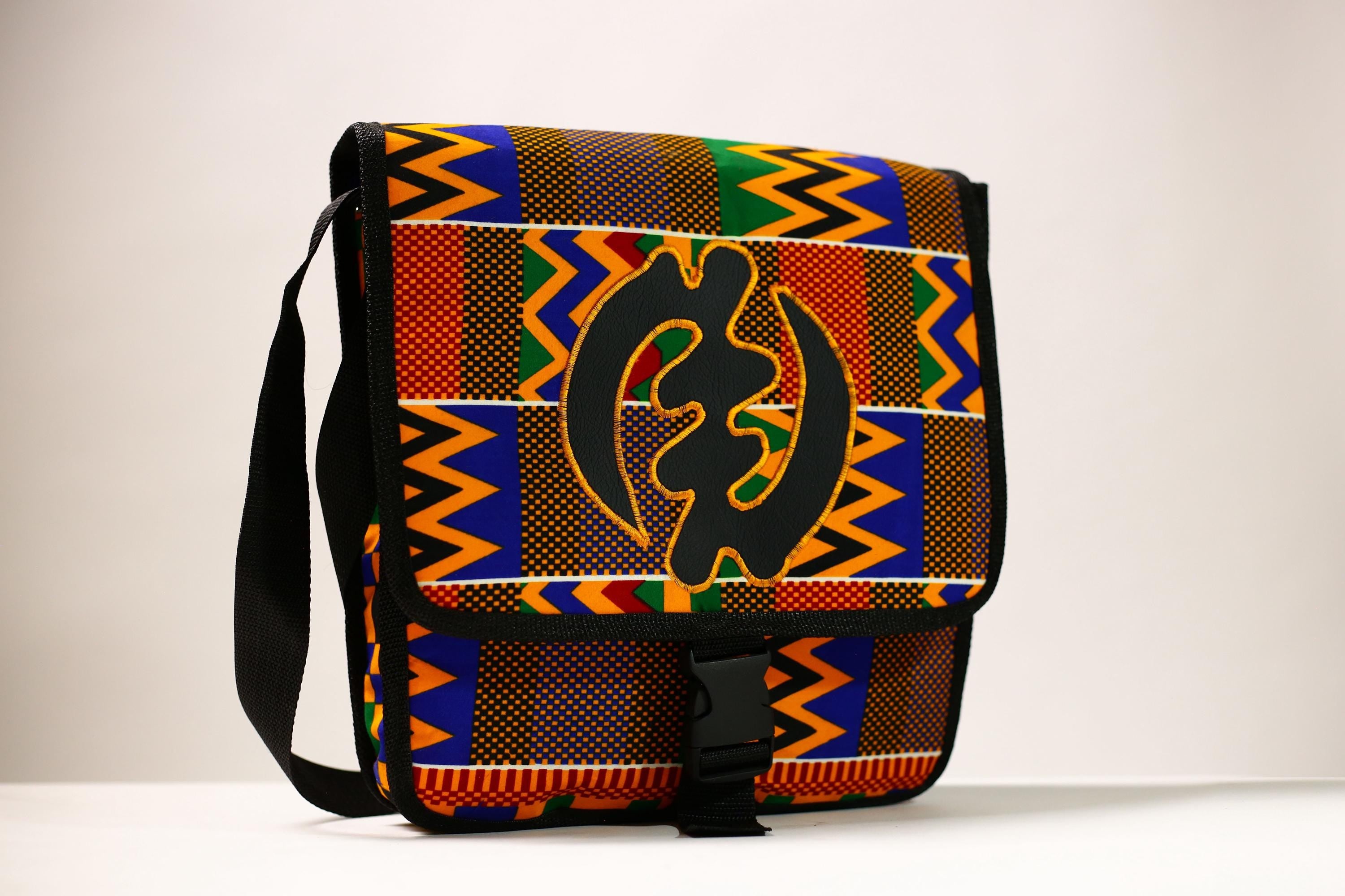 African Print Backpack | Lightweight School Bag | College Travel Daypack | Stylish Teen Bookbag-G4489