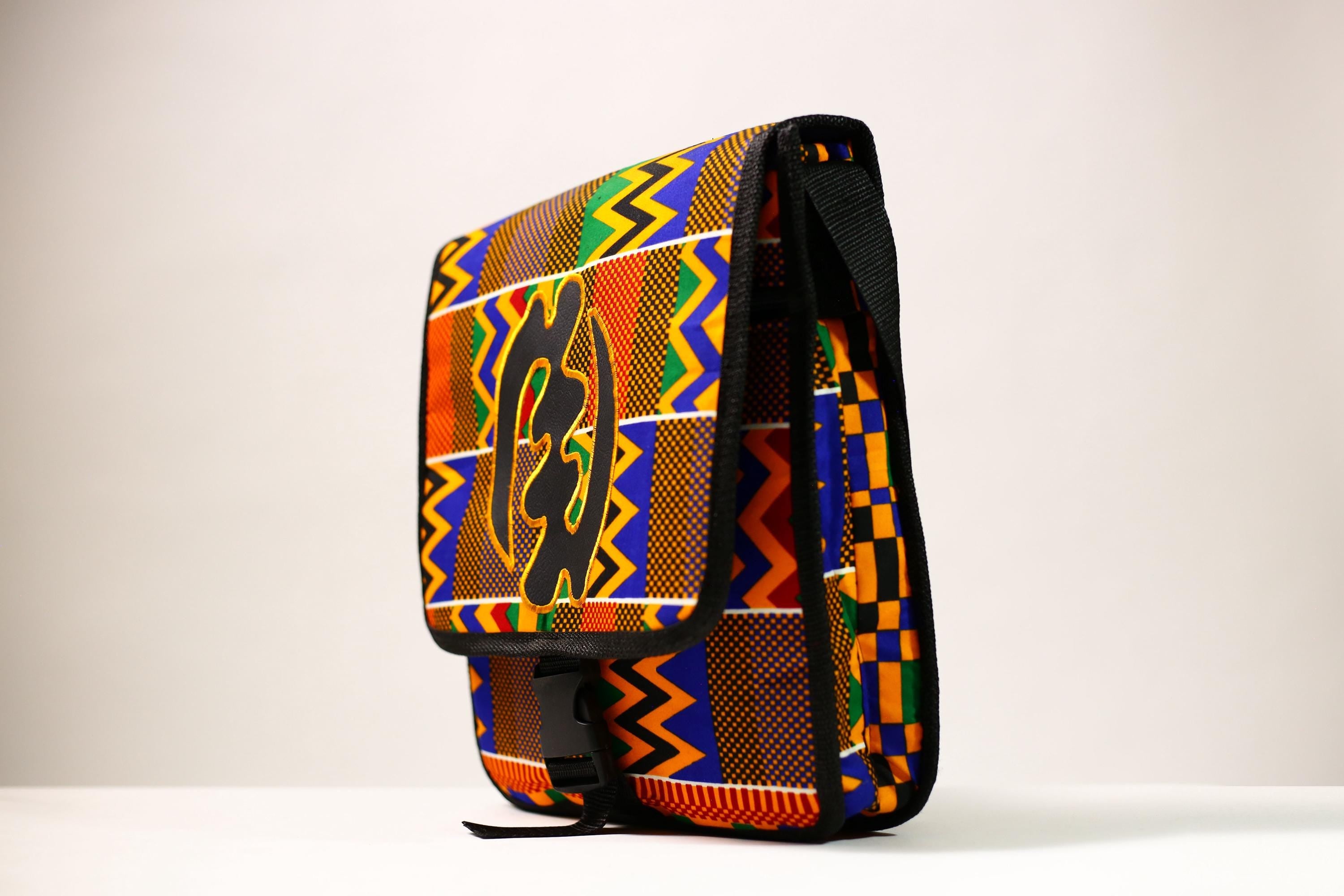 African Print Backpack | Lightweight School Bag | College Travel Daypack | Stylish Teen Bookbag-G4489