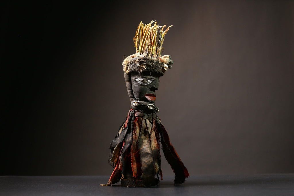 African Songye Power Figure Tribal Art Carving Handmade Sculpture | Unique Wood Decor | Ethnic Artisan Craft | Collectible African Art-G4484
