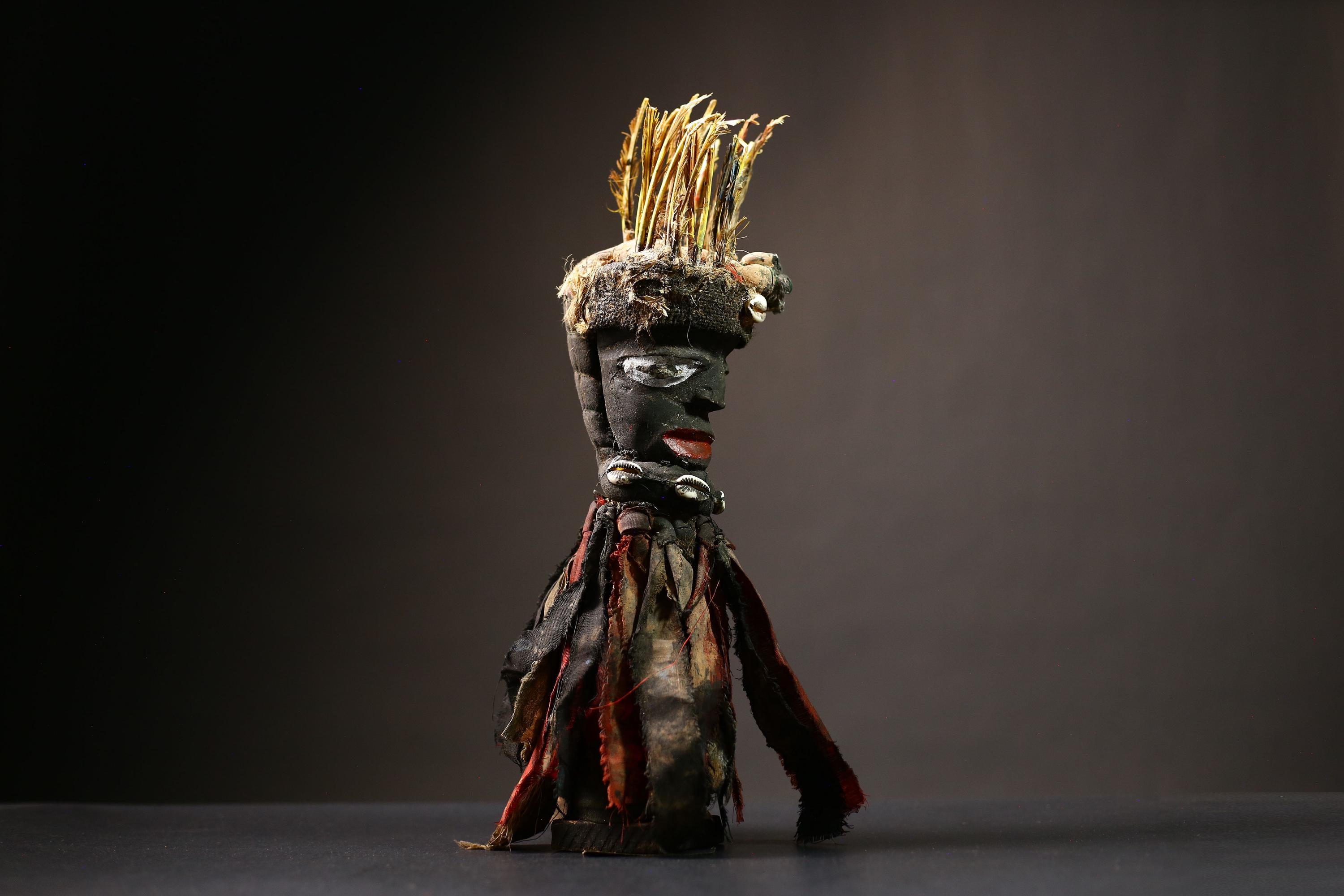 African Songye Power Figure Tribal Art Carving Handmade Sculpture | Unique Wood Decor | Ethnic Artisan Craft | Collectible African Art-G4484