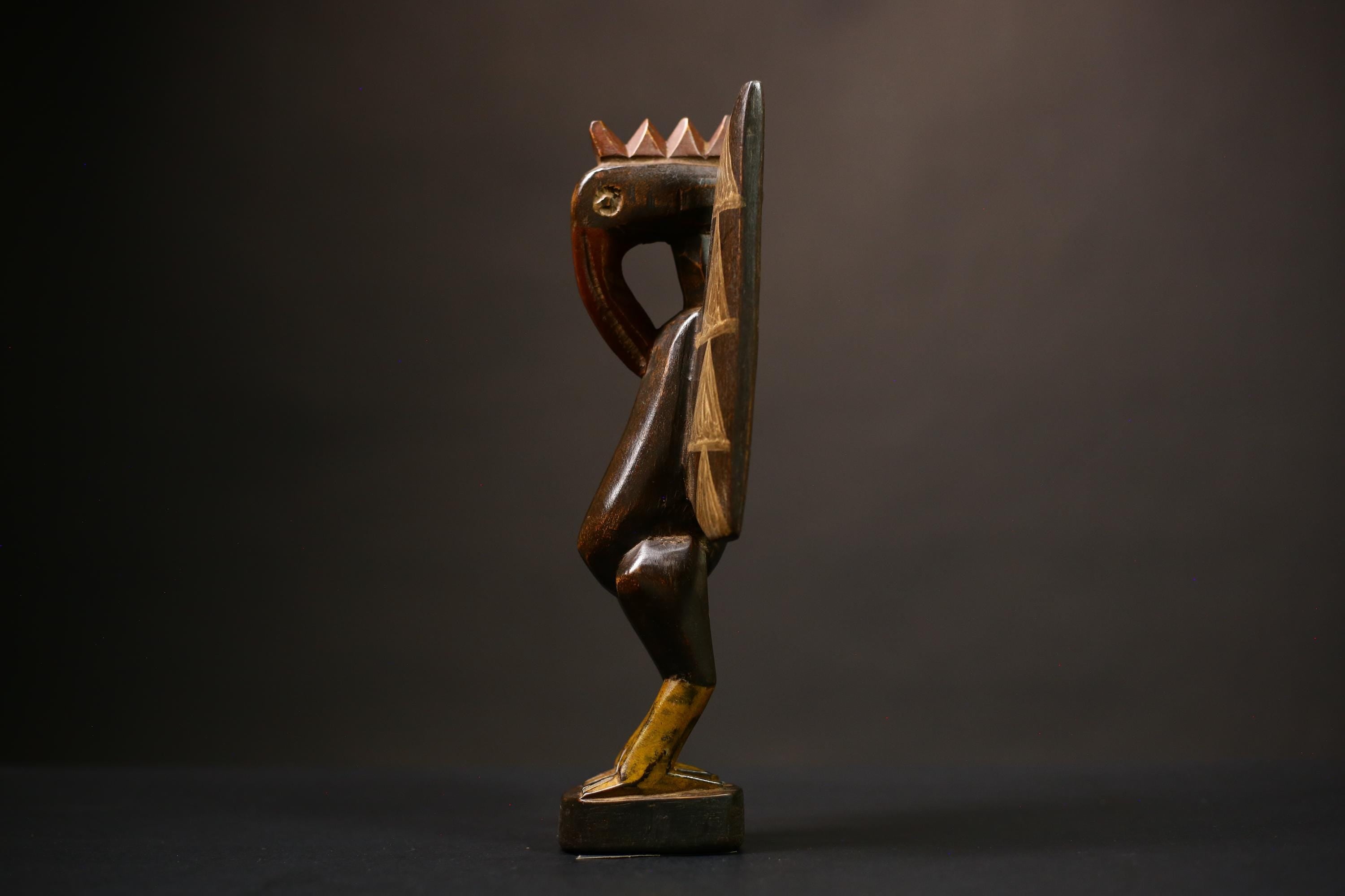 African Handmade Senufo Prosperity Bird Statue Wooden Decor Art Figurine | Unique Tribal Artwork | Ethnic Home Accent | Collectible-G4477