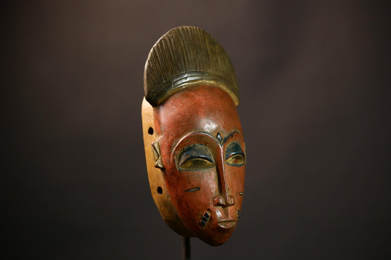 African Guro Mask Hand Carved Tribal Wood Wall Art Unique Home Decor | Unique Ethnic Art | Artisan Craftsmanship | Wall Decoration-9260