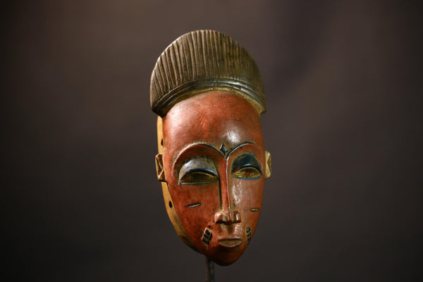 African Guro Mask Hand Carved Tribal Wood Wall Art Unique Home Decor | Unique Ethnic Art | Artisan Craftsmanship | Wall Decoration-9260