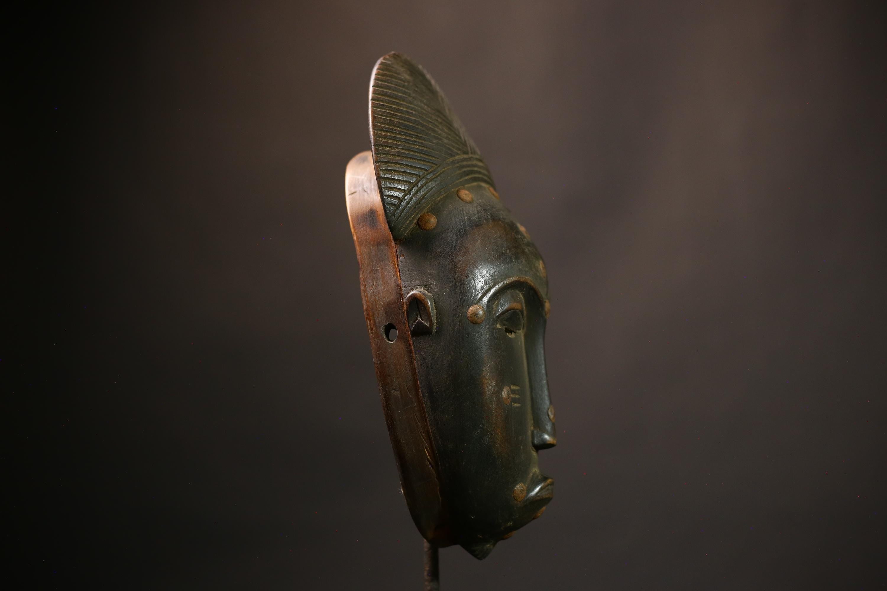 Antique African Guro Mask Wood Tribal Collectible Home Decor Piece | Unique Vintage Decor | Ethnic Handmade Art | Cultural Wall Hanging-7996