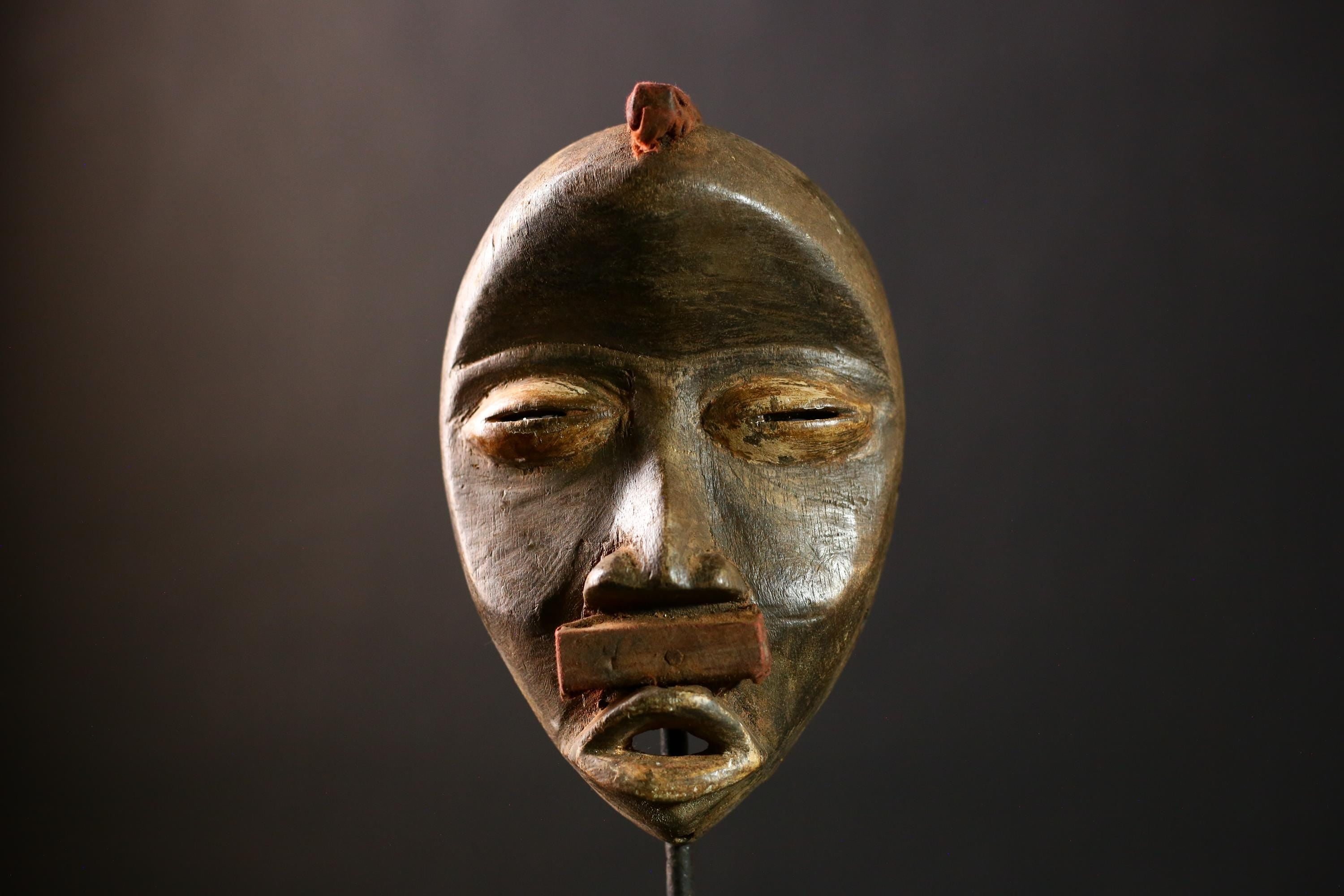 African mask Handcrafted Tribal Wooden Mask, Vintage Carved Wall Hanging Art, Antique Ethnic Face Decor-5028