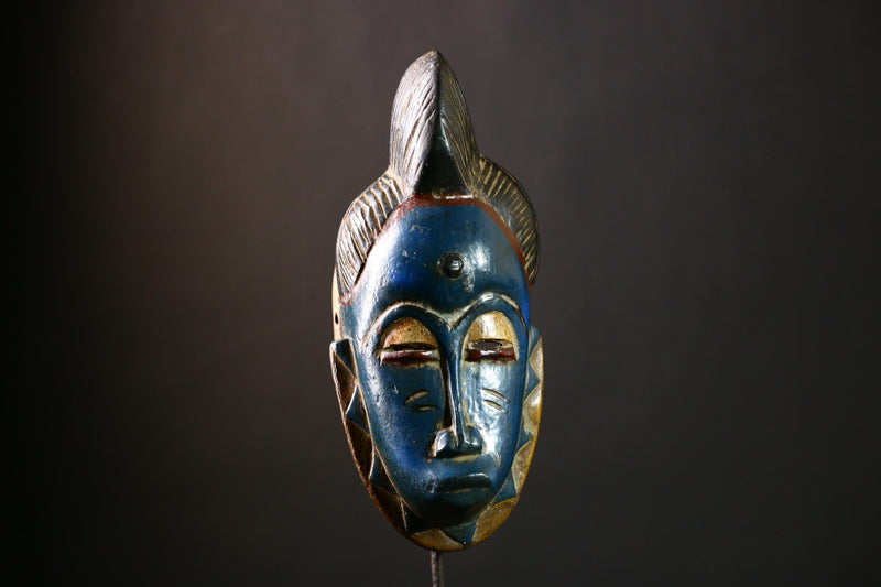 African Authentic African Crafted Baule Mask Art for Unique Cultural Wall Decor and Home Accent Perfect for Collector Enthusiasts-9459