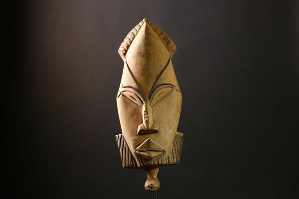 African Tribal Art Collectible Vintage Fang Mask for Authentic Cultural Wooden Wall Decoration and Traditional Face Sculpture-3377