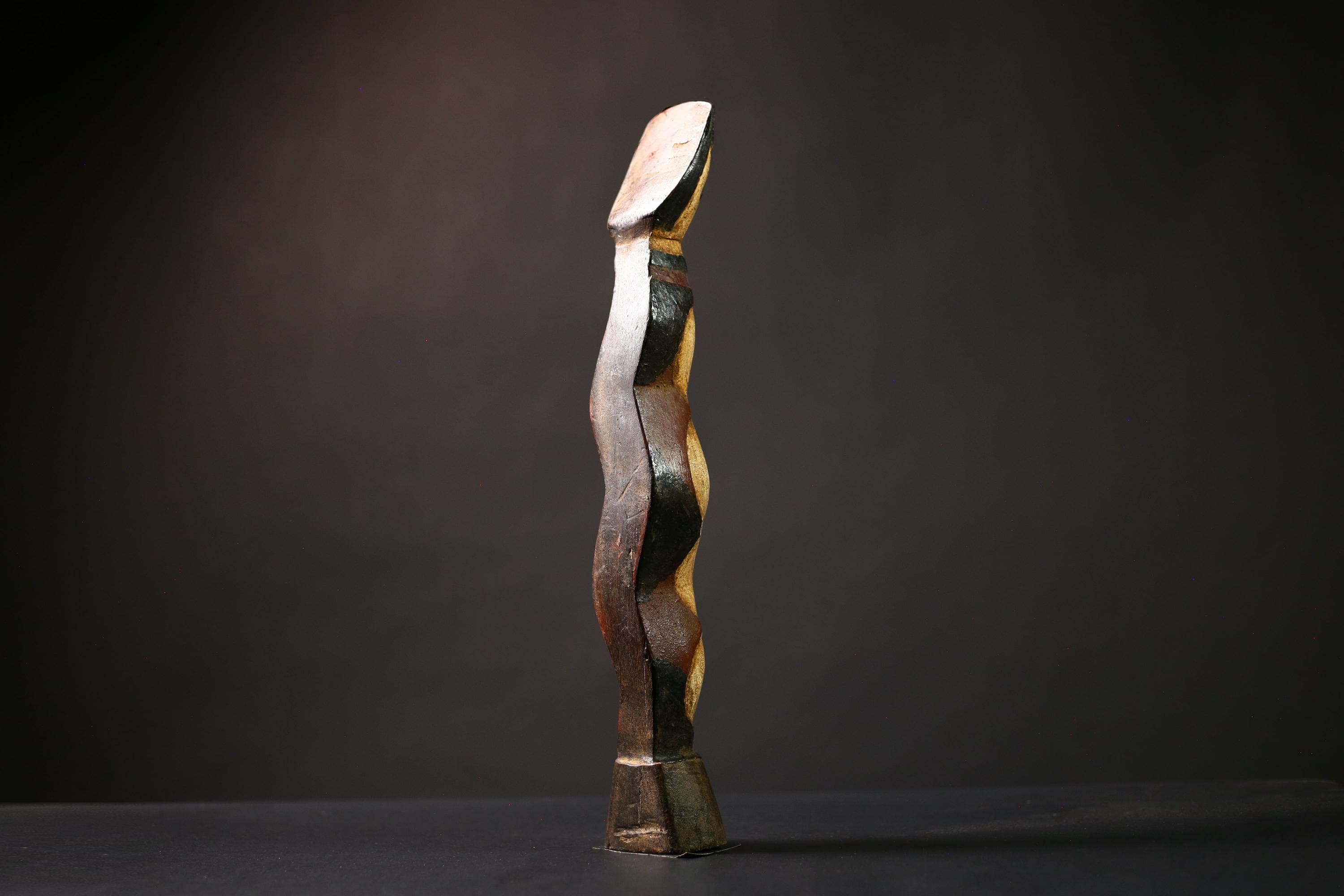 African Baga Wood Sculpture | Unique Gd Cimier Art | Handcrafted Guinea Decor | Cultural Home Accent | Ethnic Artwork Piece-G4499
