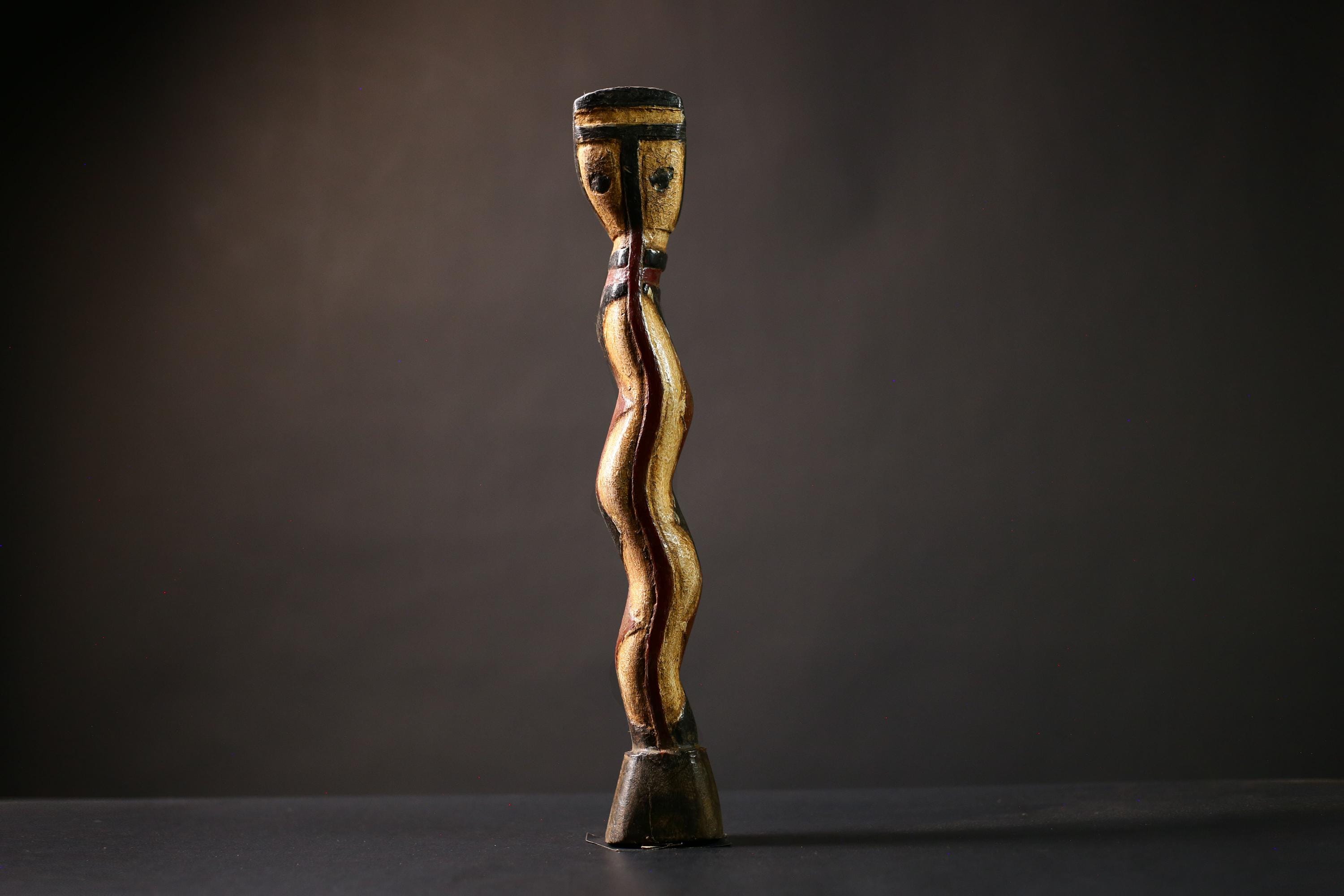 African Baga Wood Sculpture | Unique Gd Cimier Art | Handcrafted Guinea Decor | Cultural Home Accent | Ethnic Artwork Piece-G4499