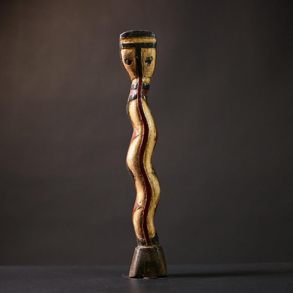 African Baga Wood Sculpture | Unique Gd Cimier Art | Handcrafted Guinea Decor | Cultural Home Accent | Ethnic Artwork Piece-G4499