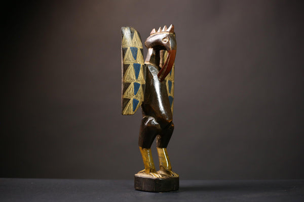 African Handcrafted Senufo Bird Statue | Artisan Wood Sculpture | Unique Tribal Home Decor | Ethnic Gift | Cultural Art Piece-G4497