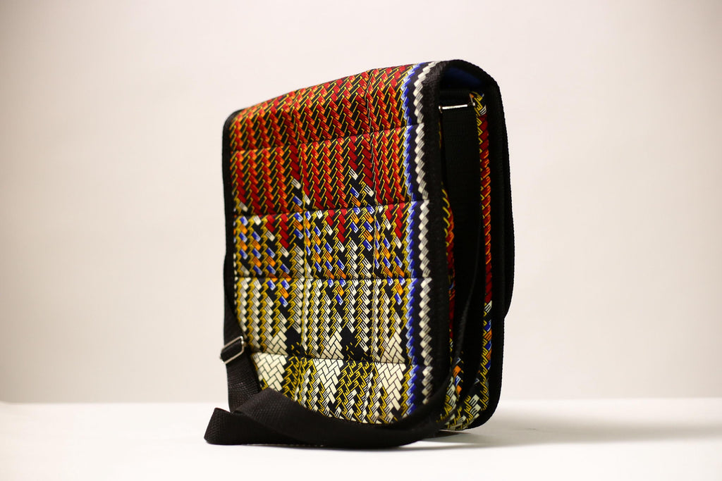 African Kanta Design Backpack | Stylish School College Bag | Unique Travel Daypack | Durable Bookbag for Everyday Use | Trendy Item-G4494