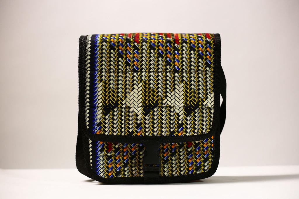 African Kanta Design Backpack | Stylish School College Bag | Unique Travel Daypack | Durable Bookbag for Everyday Use | Trendy Item-G4494