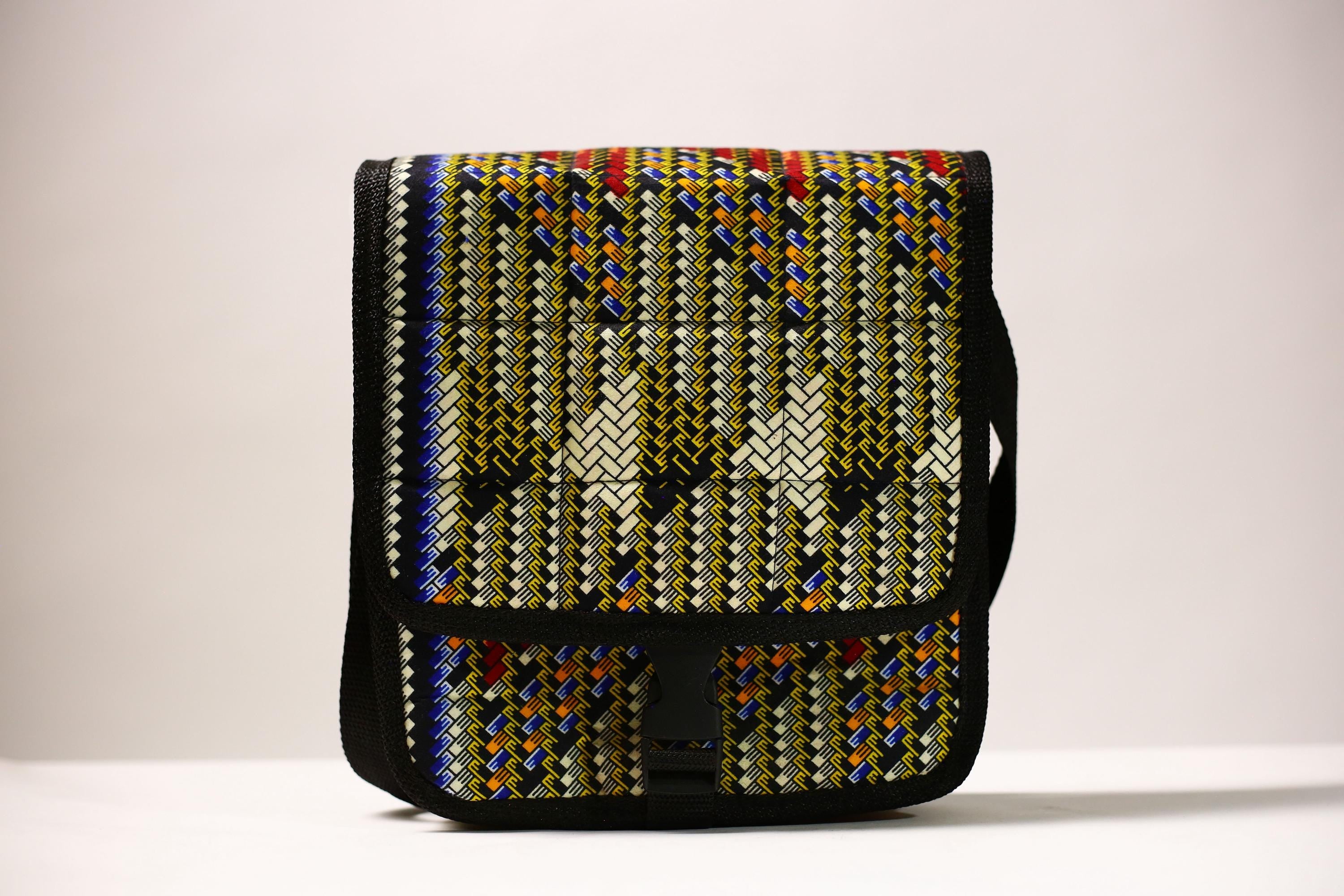 African Kanta Design Backpack | Stylish School College Bag | Unique Travel Daypack | Durable Bookbag for Everyday Use | Trendy Item-G4494