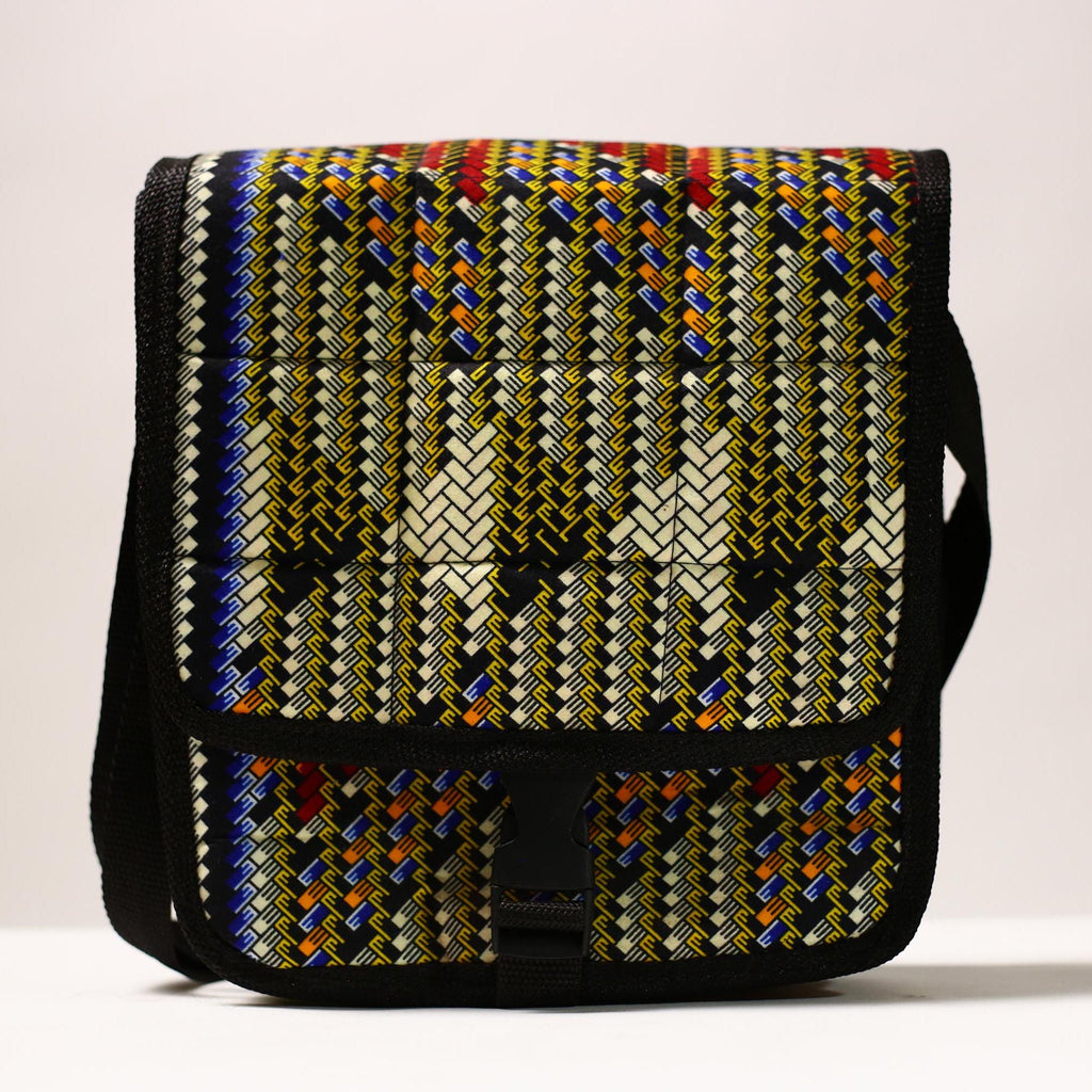 African Kanta Design Backpack | Stylish School College Bag | Unique Travel Daypack | Durable Bookbag for Everyday Use | Trendy Item-G4494