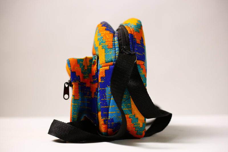 African Kanta Pattern Backpack Stylish School College Travel Bag | Unique Bookbag for Daily Use and Outdoor Adventures -G4493