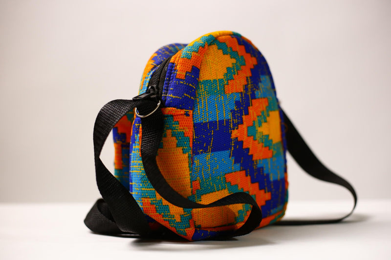 African Kanta Pattern Backpack Stylish School College Travel Bag | Unique Bookbag for Daily Use and Outdoor Adventures -G4493