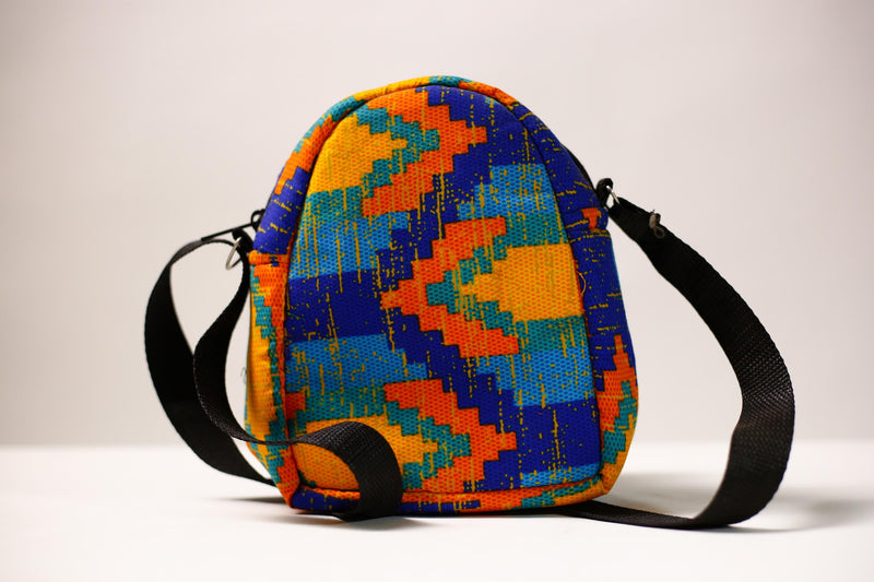 African Kanta Pattern Backpack Stylish School College Travel Bag | Unique Bookbag for Daily Use and Outdoor Adventures -G4493