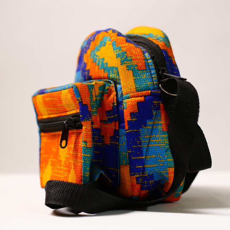 African Kanta Pattern Backpack Stylish School College Travel Bag | Unique Bookbag for Daily Use and Outdoor Adventures -G4493