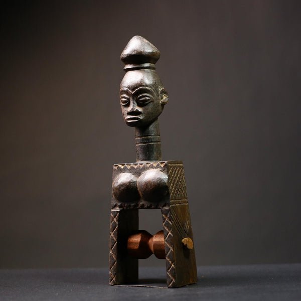 African Vintage Wooden Baoule Figure | Tribal Antique Art Piece | Unique Home Decor | Handcrafted Sculpture | Cultural Treasure   -G4506