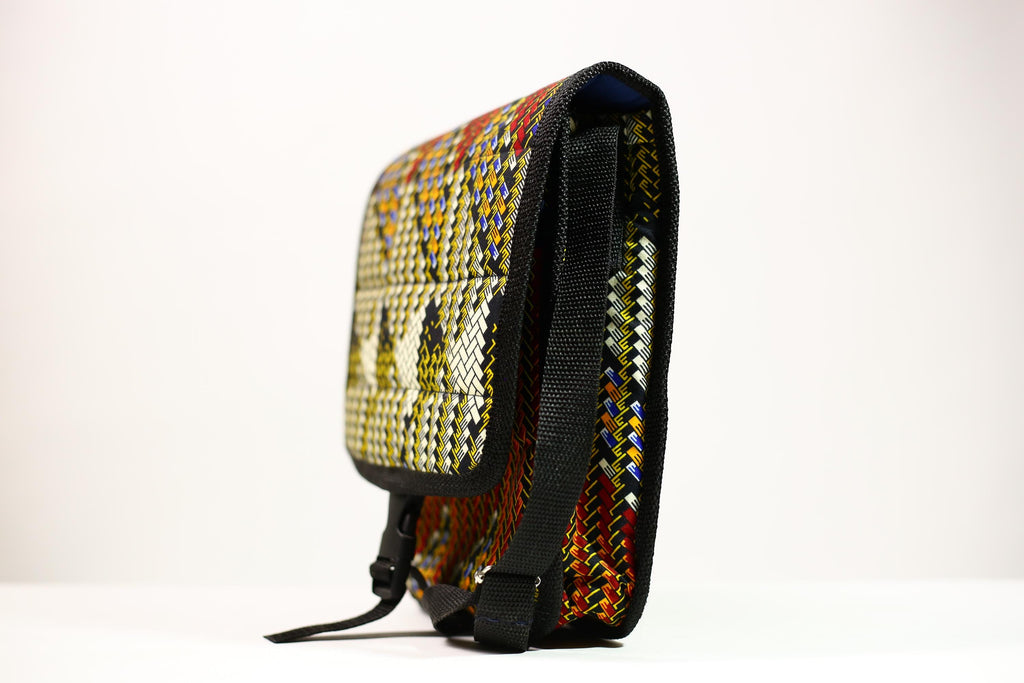 African Kanta Backpack | Unique Travel Daypack | Lightweight Bookbag | Eco-Friendly Bag | Stylish and Functional Backpack -G4535