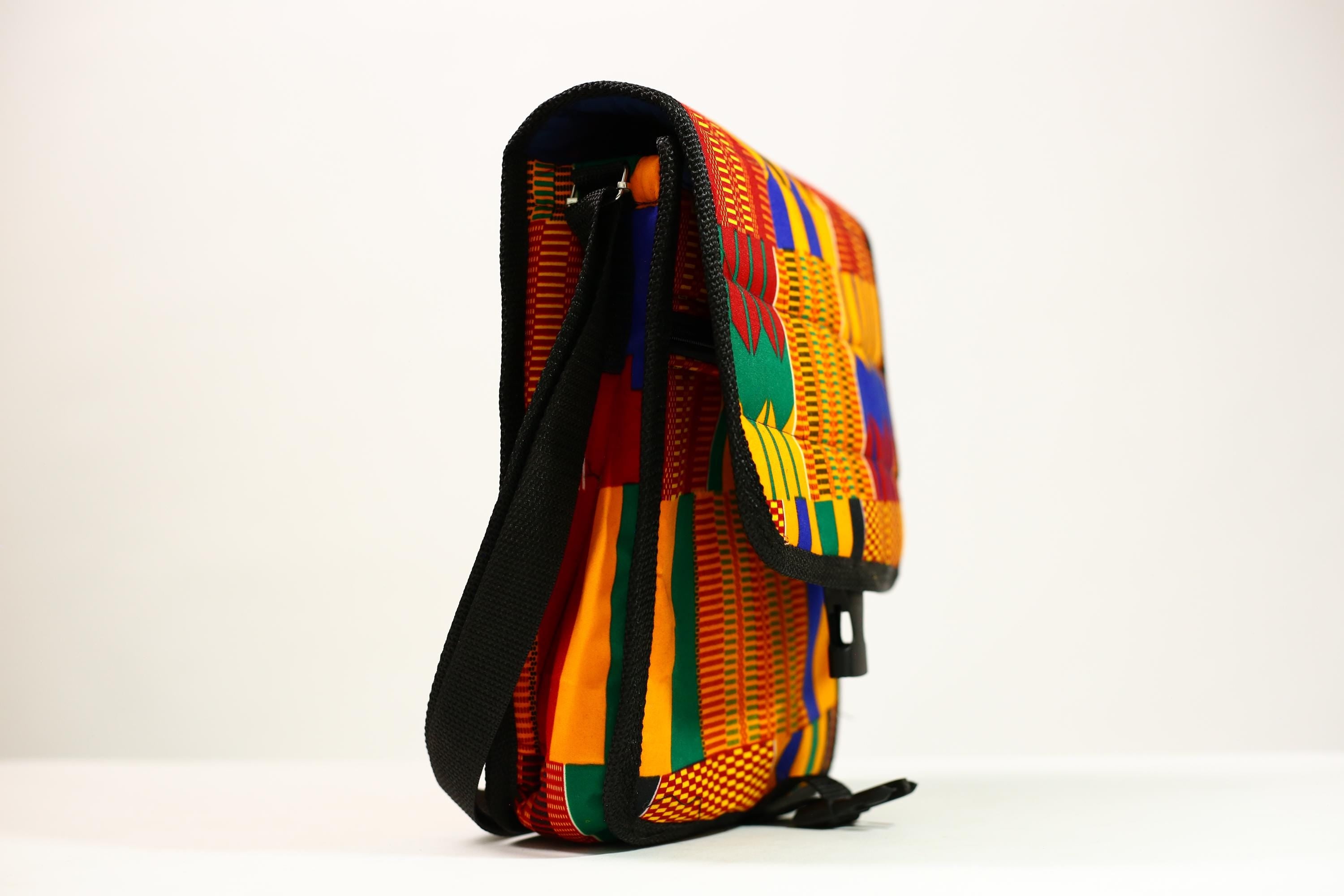 African Kanta Backpack | Unique Travel Daypack | Lightweight Bookbag | Eco-Friendly Bag | Stylish and Functional Backpack -G4534