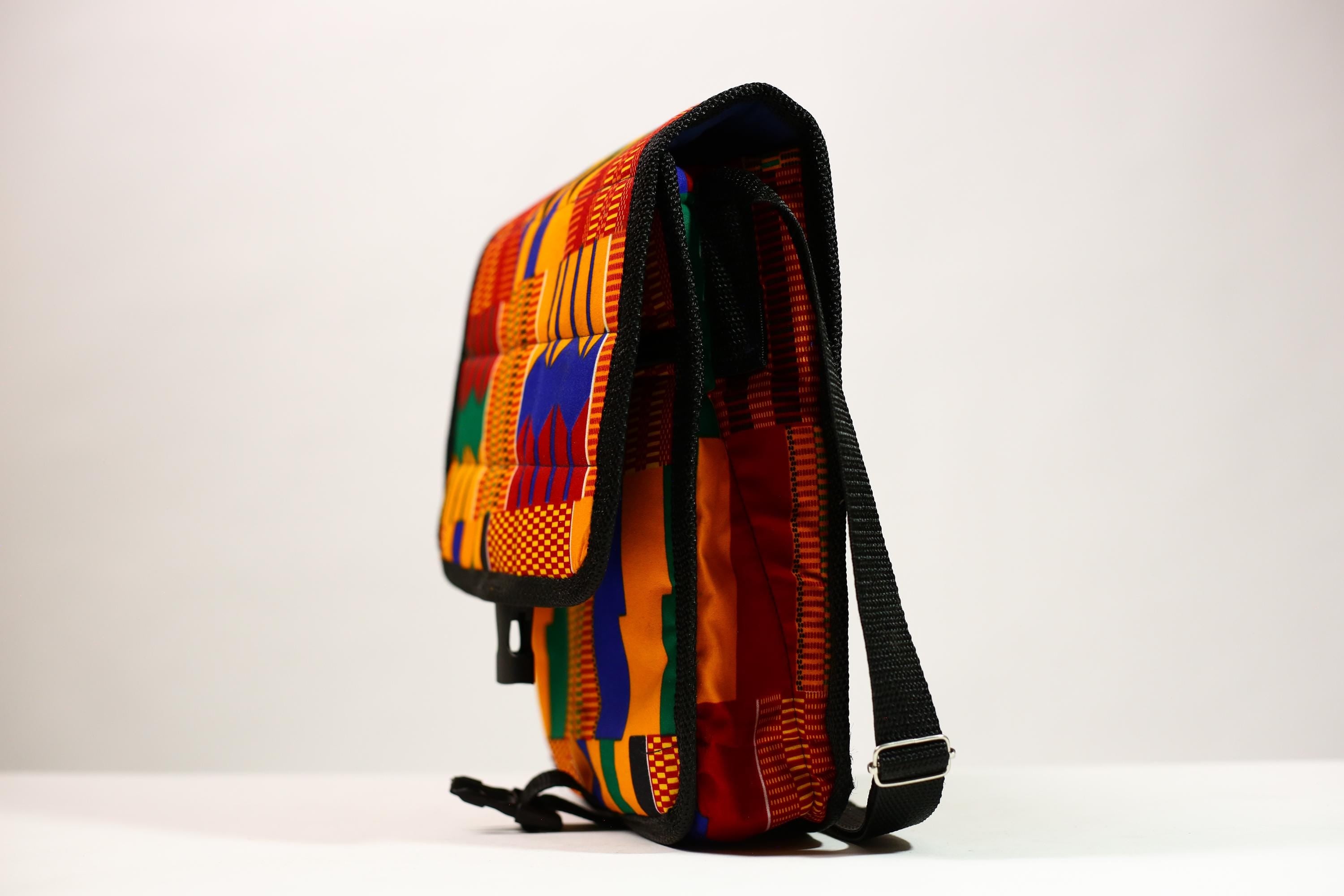 African Kanta Backpack | Unique Travel Daypack | Lightweight Bookbag | Eco-Friendly Bag | Stylish and Functional Backpack -G4534