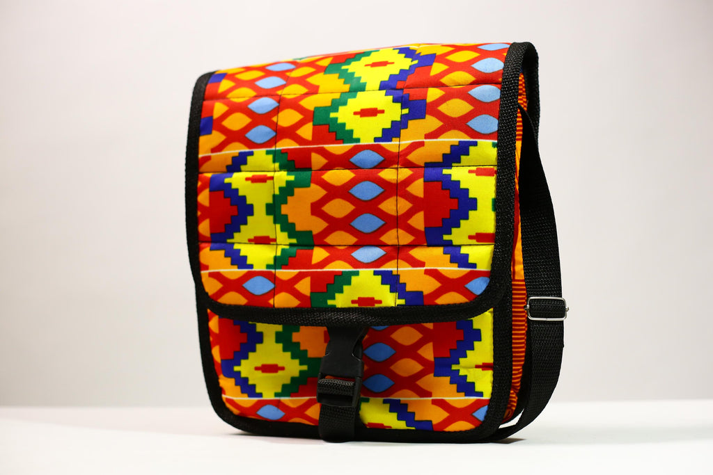 African Kanta Backpack | Unique Travel Daypack | Lightweight Bookbag | Eco-Friendly Bag | Stylish and Functional Backpack -G4533