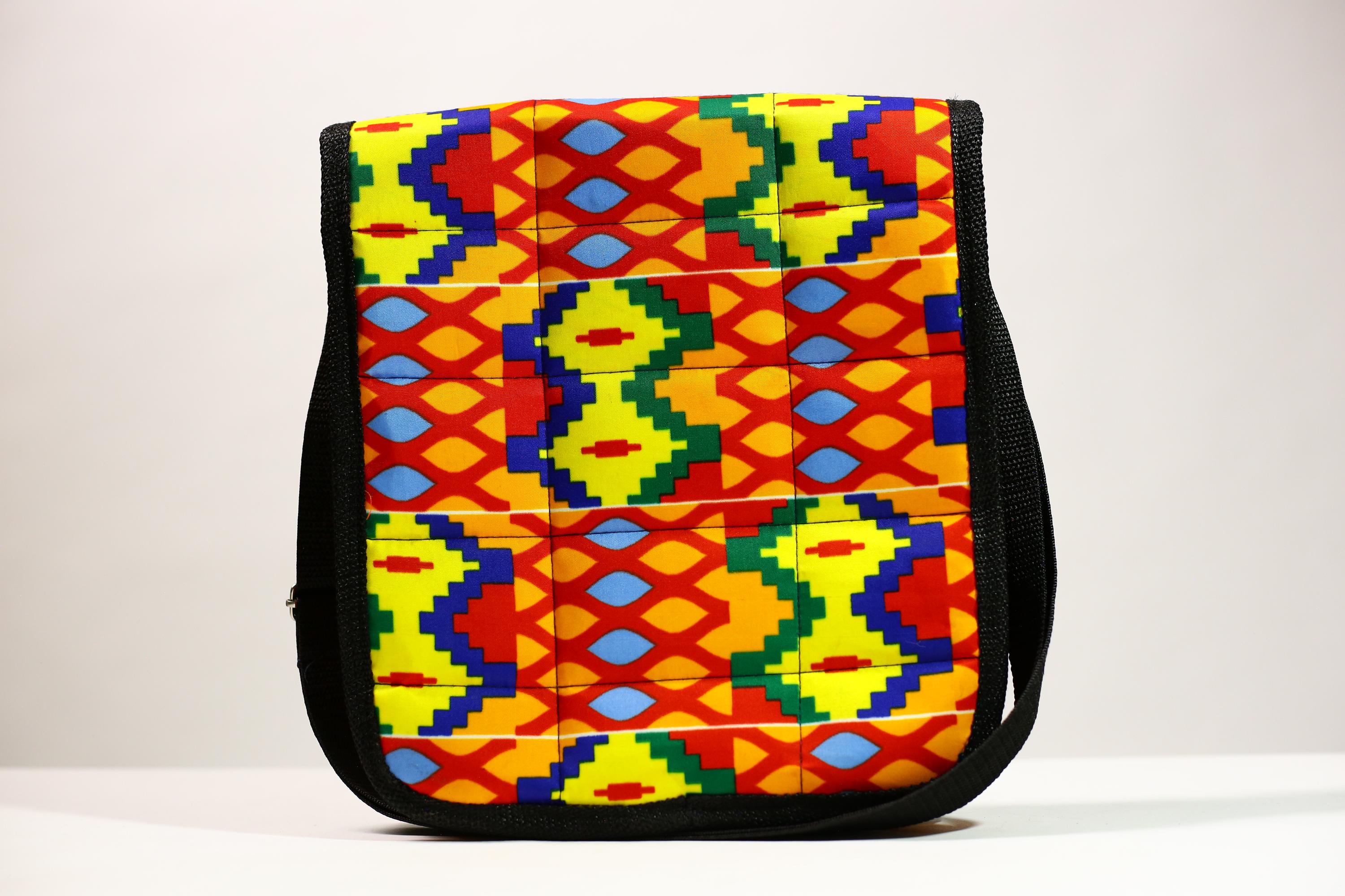 African Kanta Backpack | Unique Travel Daypack | Lightweight Bookbag | Eco-Friendly Bag | Stylish and Functional Backpack -G4533