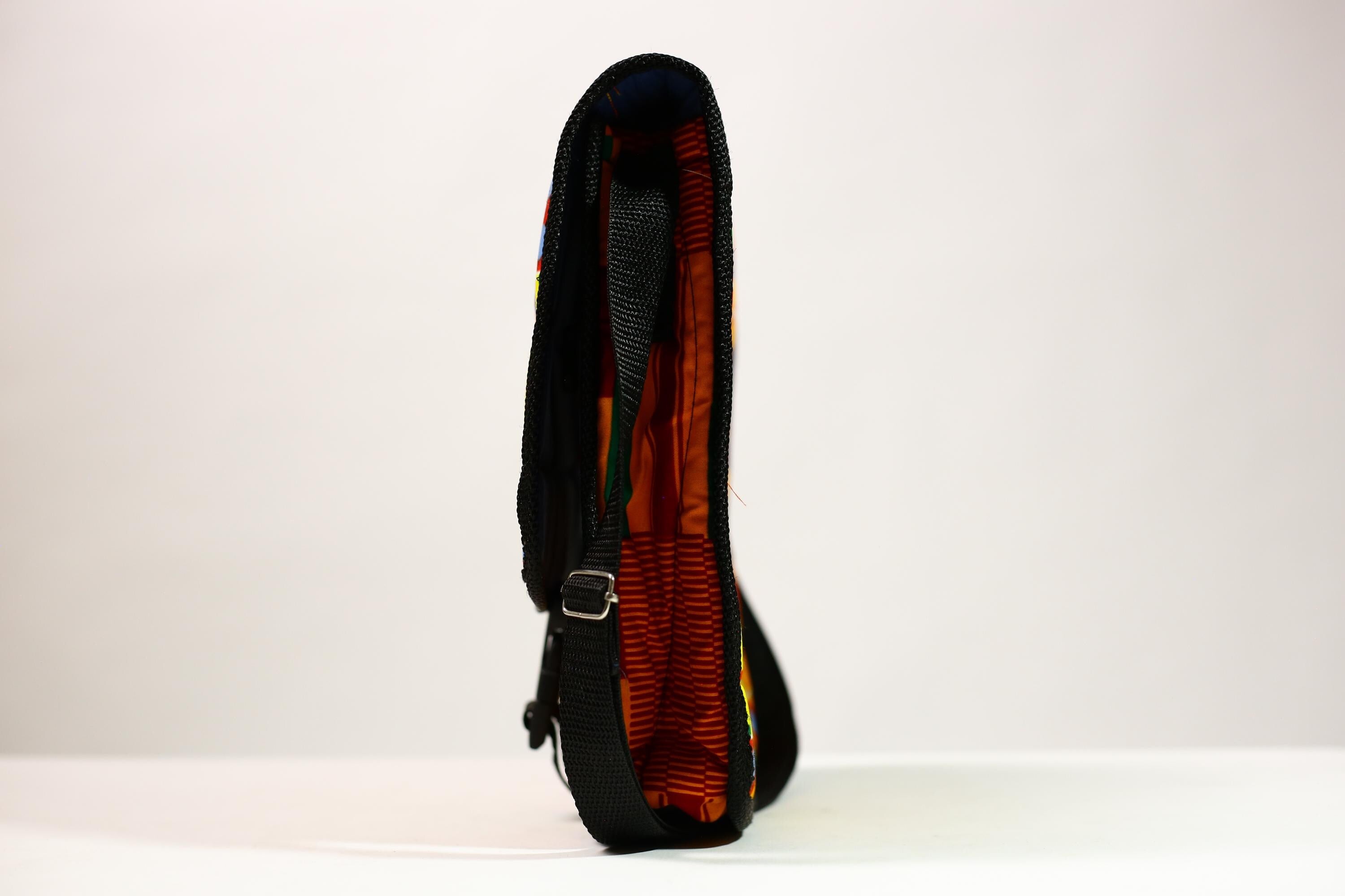 African Kanta Backpack | Unique Travel Daypack | Lightweight Bookbag | Eco-Friendly Bag | Stylish and Functional Backpack -G4533