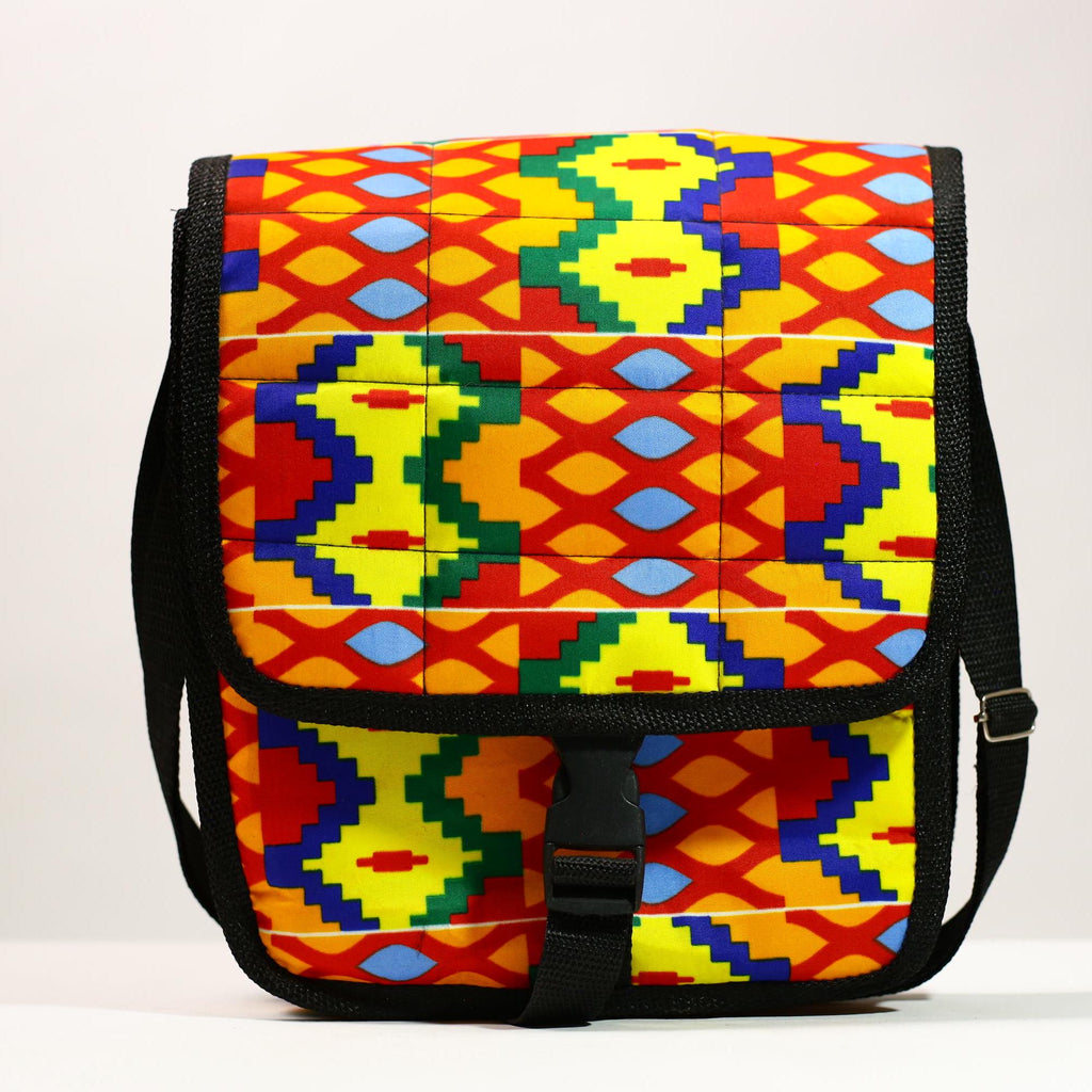African Kanta Backpack | Unique Travel Daypack | Lightweight Bookbag | Eco-Friendly Bag | Stylish and Functional Backpack -G4533