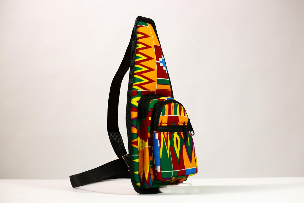 African Kanta Backpack | Unique Travel Daypack | Lightweight Bookbag | Eco-Friendly Bag | Stylish and Functional Backpack -G4530