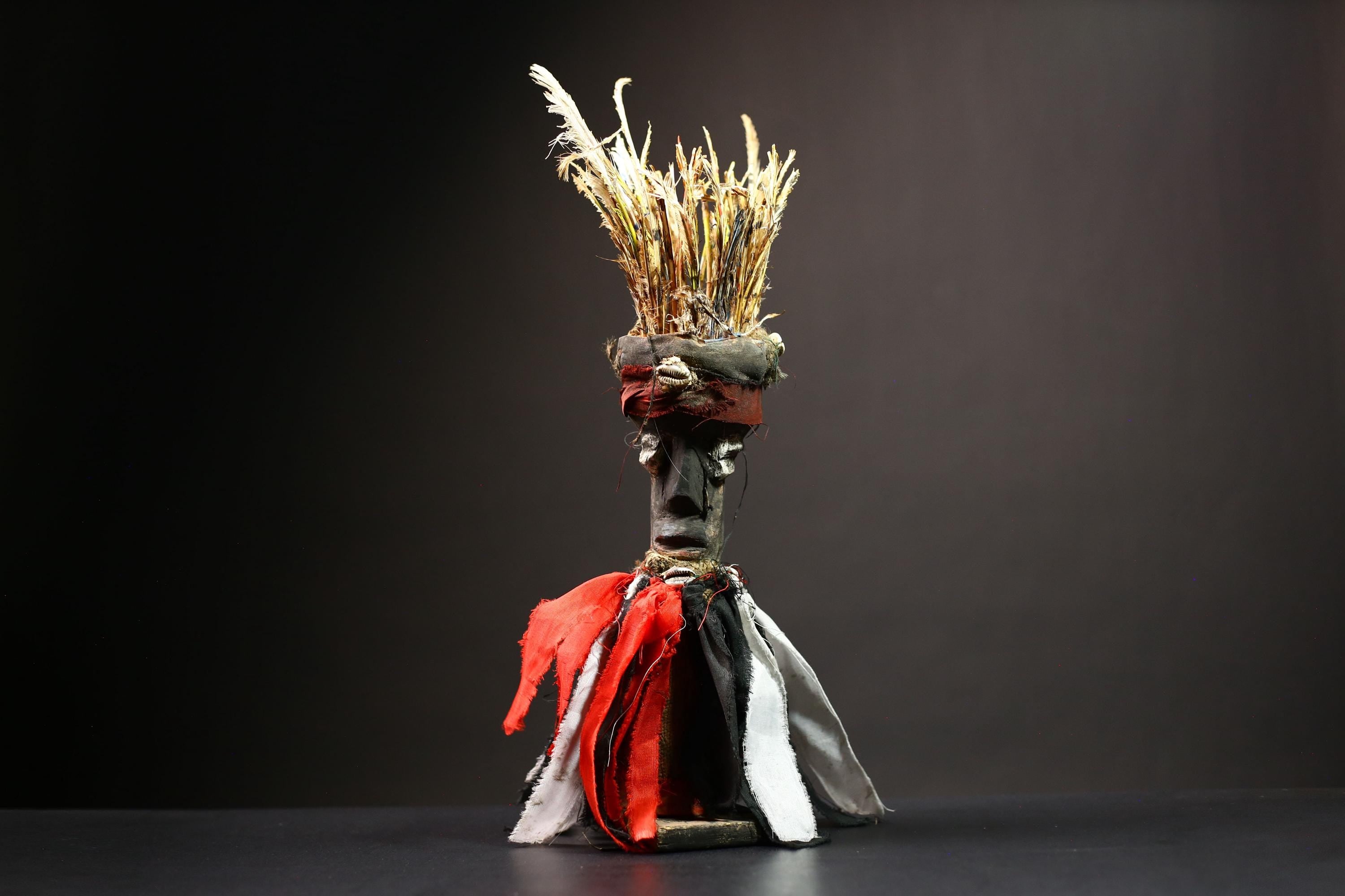 African Nkisi Nkondi Figure | Hand Carved Primitive Voodoo Statue | Unique Tribal Decor | Cultural Art for Home Display -G4525