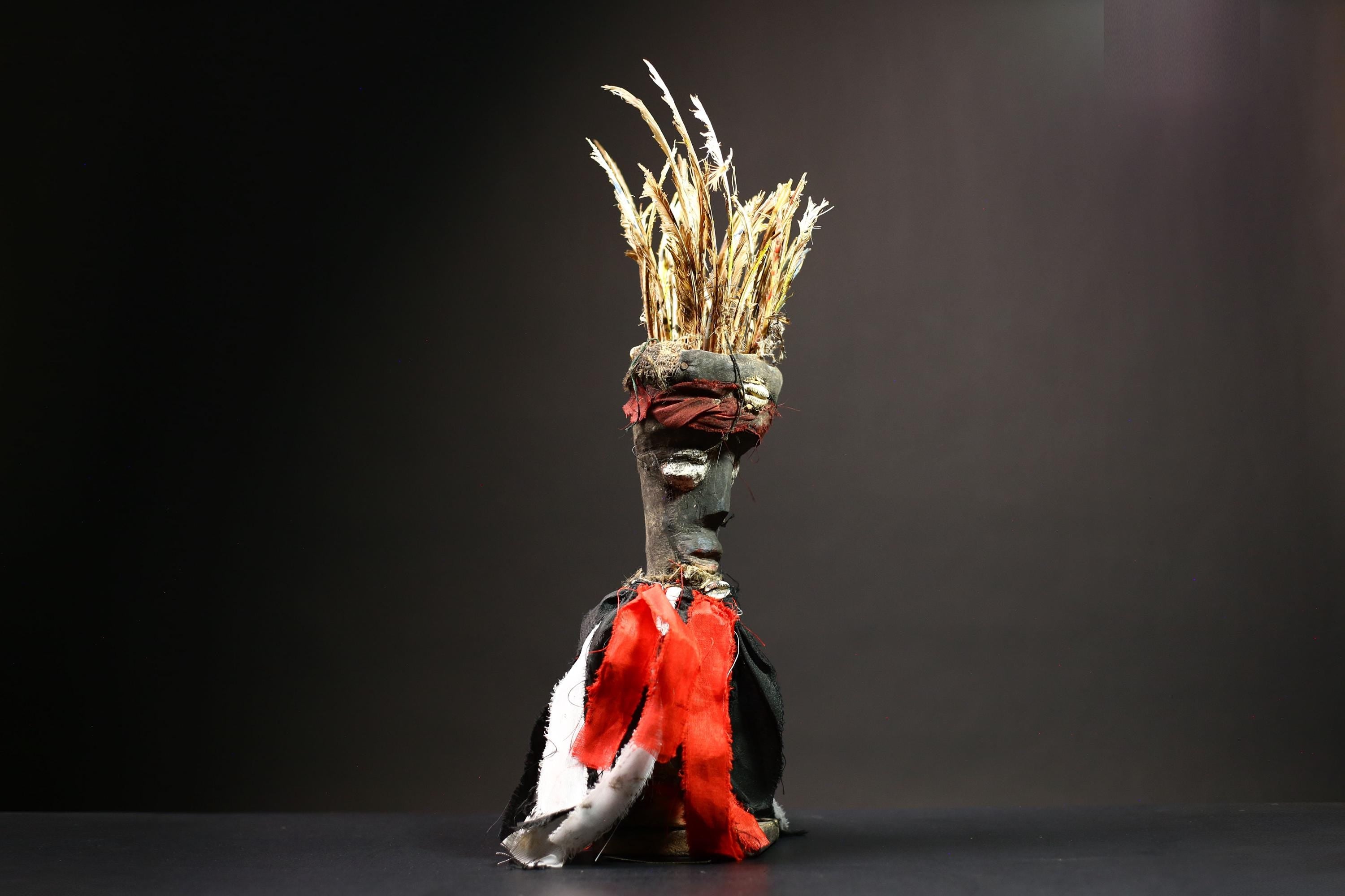 African Nkisi Nkondi Figure | Hand Carved Primitive Voodoo Statue | Unique Tribal Decor | Cultural Art for Home Display -G4525