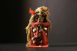 Authentic African Nkisi Nkondi Statue Collectible Voodoo Art Tribal Fetish Nail-G4344