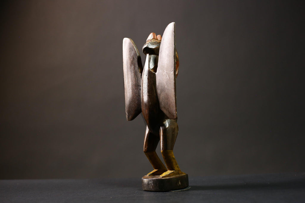 African Handcrafted Wood Bird Figurine Senufo Sculpture Unique Prosperity Decor | Ethnic Art | Home Decor | Gift Idea-G4544
