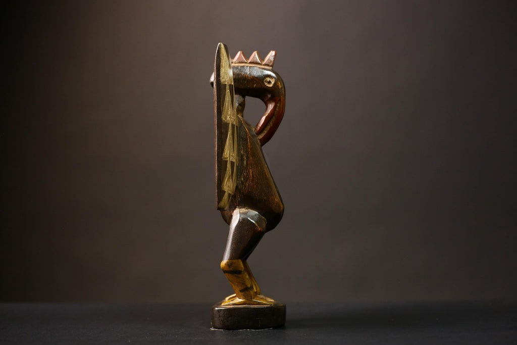 African Senufo Bird Statue | Handmade Carved Wooden Art | Unique Tribal Figurine | Prosperity Home Decor | Cultural African Sculpture -G4542