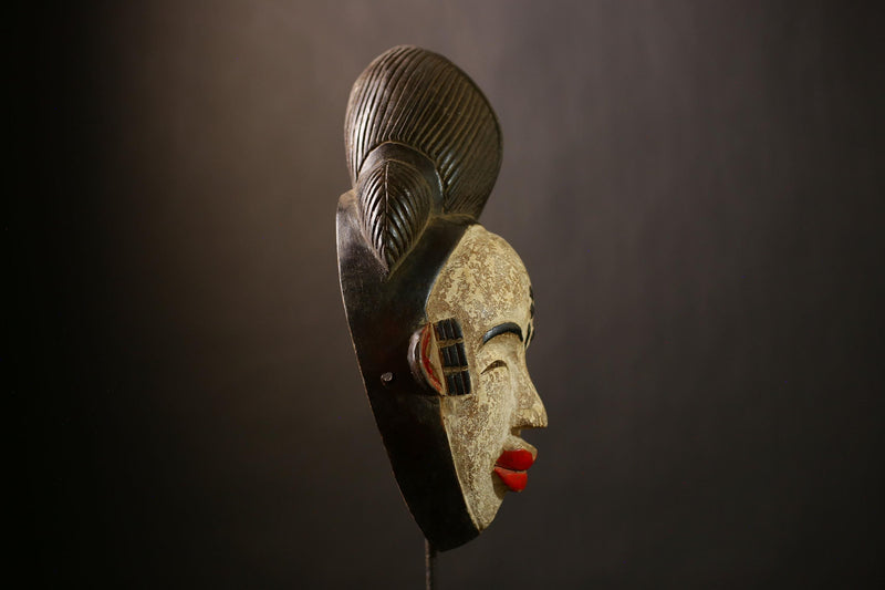 Authentic African Mask | Wall Art Decor | Old Puno Mask | Mukudji Society | Handmade Cultural Piece | Unique Gabon Sculpture-G4353