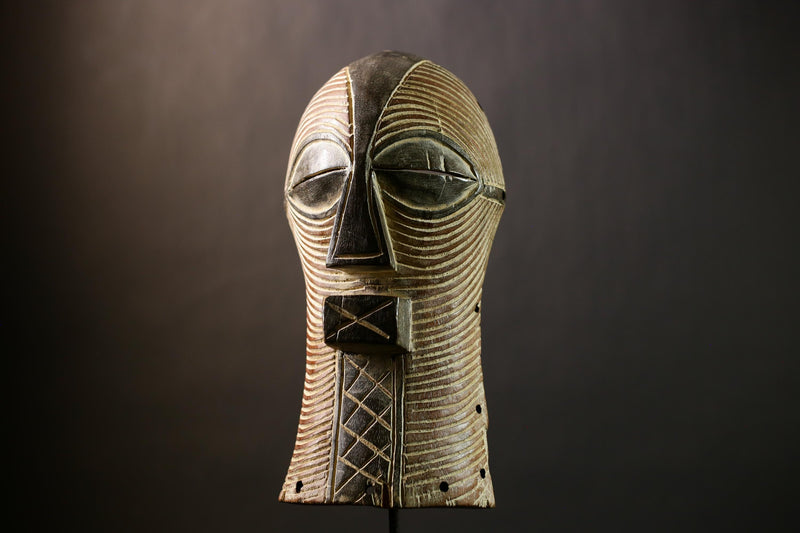 African Songye Mask | Hand Carved Wooden Art | Unique Tribal Decor | Wall Art Piece | Ethnic Home Decoration | Artisan Crafted Mask-G4346