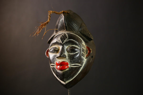 Unique African Punu Ceremonial Mask | Handcrafted Wooden Wall Art | Gabonese Decor | Ethnic Mask | Tribal Home Accent -G4369