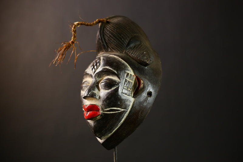Unique African Punu Ceremonial Mask | Handcrafted Wooden Wall Art | Gabonese Decor | Ethnic Mask | Tribal Home Accent -G4369
