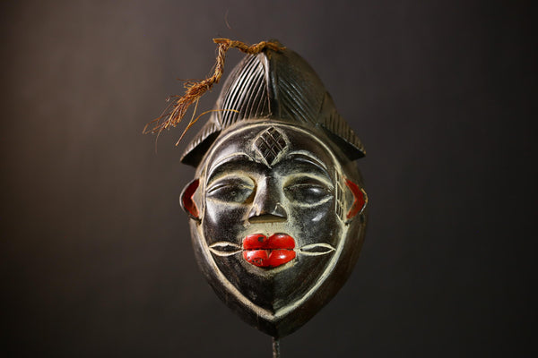 Unique African Punu Ceremonial Mask | Handcrafted Wooden Wall Art | Gabonese Decor | Ethnic Mask | Tribal Home Accent -G4369