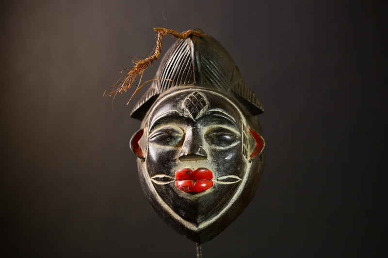 Unique African Punu Ceremonial Mask | Handcrafted Wooden Wall Art | Gabonese Decor | Ethnic Mask | Tribal Home Accent -G4369