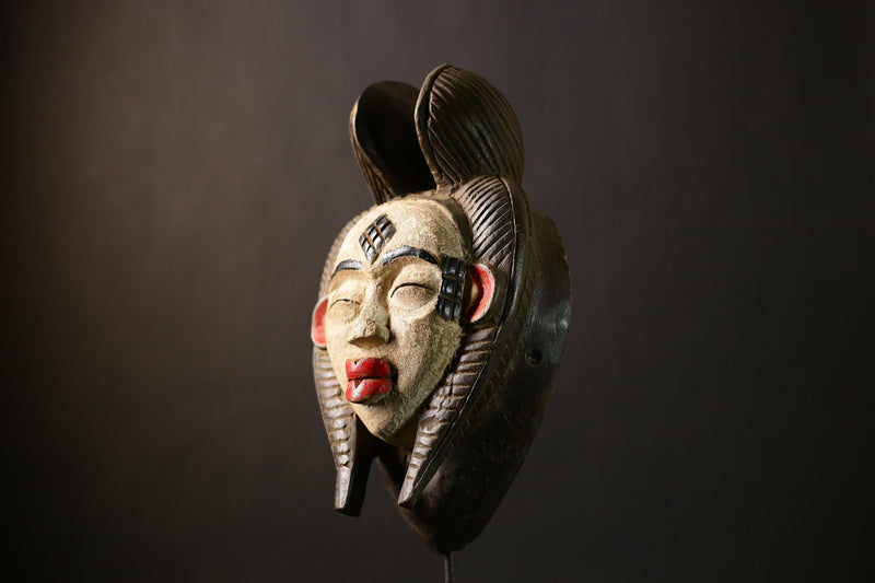 Authentic African Bayaka Tribal Mask | Decorative Art Wall Hanging | Unique Ethnic Decor | Handcrafted Cultural Piece-G4365