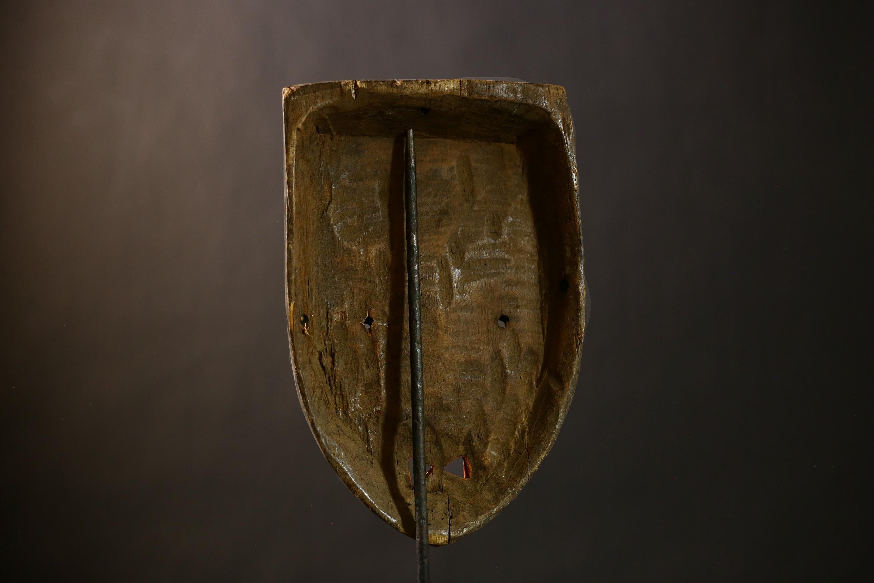 Authentic African Lega Bwami Mask | Unique Wall Art Decor | Handcrafted Congo Mask | Ethnic Home Decor | Cultural Wall Hanging-G4364