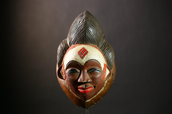 Authentic African Decorative Bapunu Mask from Gabon Artisanal Collectible Wall Home Decor Timeless Tribal Art Display Piece-G4391