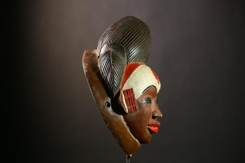 Authentic African Decorative Bapunu Mask from Gabon Artisanal Collectible Wall Home Decor Timeless Tribal Art Display Piece-G4391