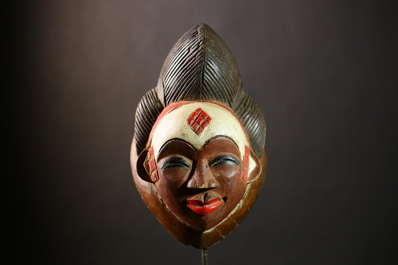 Authentic African Decorative Bapunu Mask from Gabon Artisanal Collectible Wall Home Decor Timeless Tribal Art Display Piece-G4391